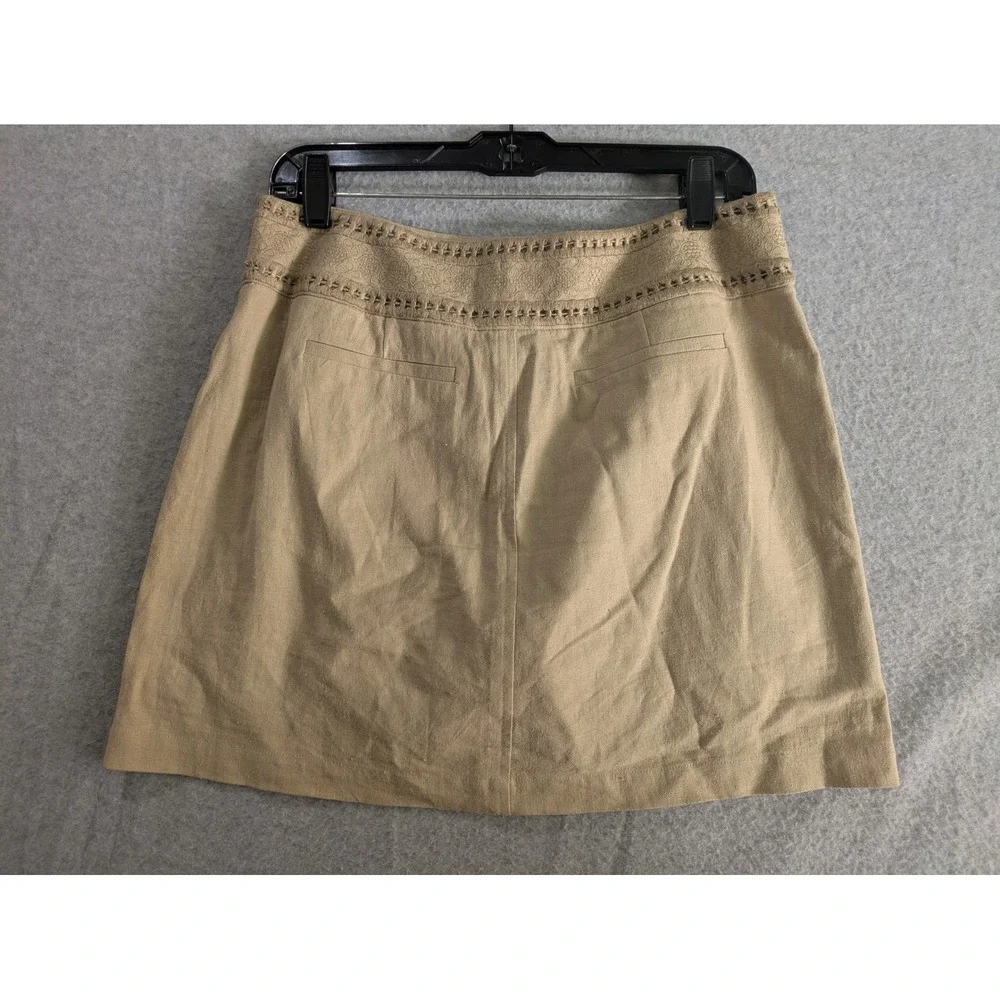 Reba Linen Skort Women's Size 4 Cream Y2K 2000s Vintage Casual Preppy Summer - Picture 12 of 16